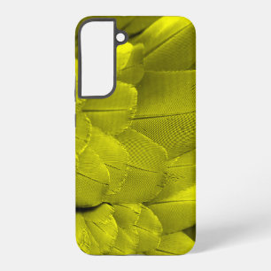 Coque Samsung Galaxy Motif de plumes d'aile d'oiseau jaune