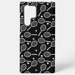 Coque Samsung Galaxy Motif de raquette de tennis noir