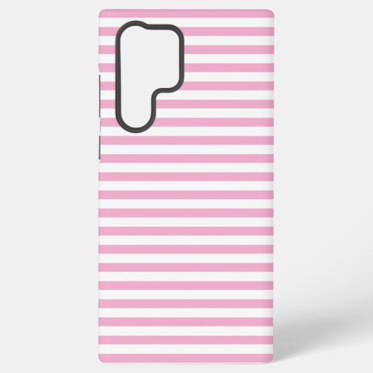 Coque Samsung Galaxy Motif de rayure verticale rose et blanc (Verso)