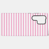 Coque Samsung Galaxy Motif de rayure verticale rose et blanc (Verso Horizontal)