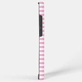 Coque Samsung Galaxy Motif de rayure verticale rose et blanc (Côté droit)