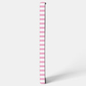 Coque Samsung Galaxy Motif de rayure verticale rose et blanc (Côté gauche)
