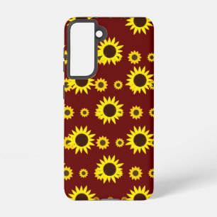 Coque Samsung Galaxy Motif de tournesol rustique contemporain