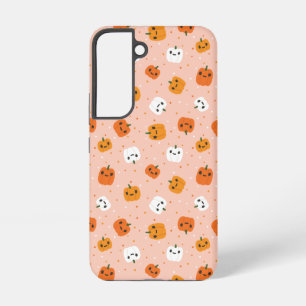 Coque Samsung Galaxy Motif de visages de citrouilles Kawaii mignons
