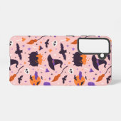 Coque Samsung Galaxy Motif d'Halloween mou et rose (Verso Horizontal)