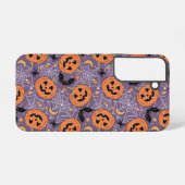 Coque Samsung Galaxy Motif d'Halloween violet Jack-O-lanterne (Verso Horizontal)