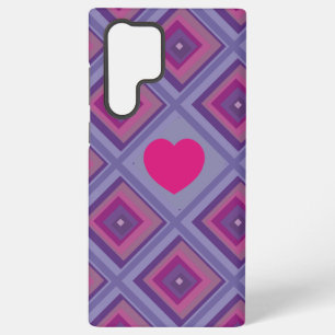 Coque Samsung Galaxy Motif diamant croisé de passion rose violet 