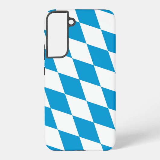 Coque Samsung Galaxy Motif Drapeau Diamant Bavière bleu et blanc (Verso)