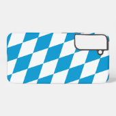 Coque Samsung Galaxy Motif Drapeau Diamant Bavière bleu et blanc (Verso Horizontal)
