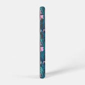 Coque Samsung Galaxy Motif du Jardin des Fleurs Tropicales Bleues (Côté droit)