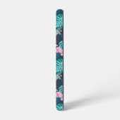 Coque Samsung Galaxy Motif du Jardin des Fleurs Tropicales Bleues (Côté gauche)