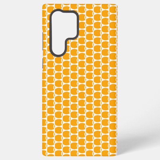 Coque Samsung Galaxy Motif en nid d'abeille ovale orange doré tendance (Verso)