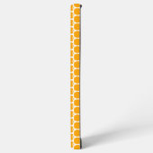 Coque Samsung Galaxy Motif en nid d'abeille ovale orange doré tendance (Côté gauche)