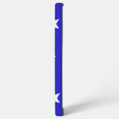 Coque Samsung Galaxy Motif étoile blanche sur arrière - plan bleu (Côté gauche)