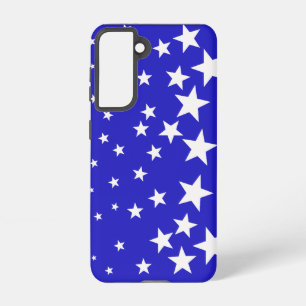 Coque Samsung Galaxy Motif étoile blanche sur arrière - plan bleu