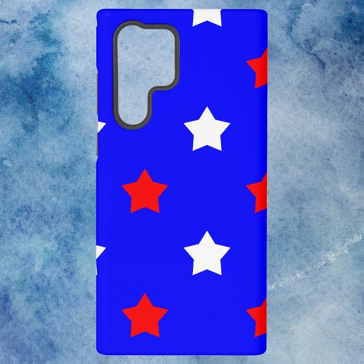 Coque Samsung Galaxy Motif étoile rouge blanc et bleu
