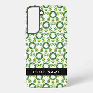 Coque Samsung Galaxy Motif feuille, Feuilles verts, votre nom