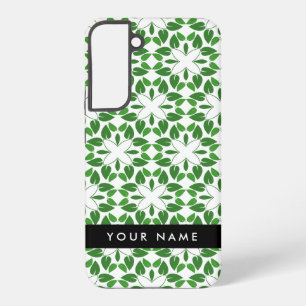 Coque Samsung Galaxy Motif feuille, Feuilles verts, votre nom