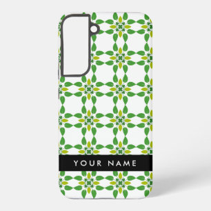 Coque Samsung Galaxy Motif feuille, Feuilles verts, votre nom