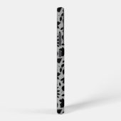 Coque Samsung Galaxy Motif Feuille tombé noir sur gris (Côté droit)