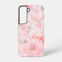Motif floral aquarelle rose poudré