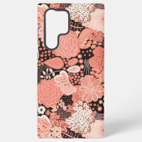 Motif floral corail moderne