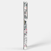 Coque Samsung Galaxy Motif floral rose jaune (Côté droit)