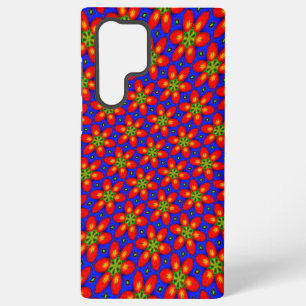 Coque Samsung Galaxy Motif Floral Rouge mou
