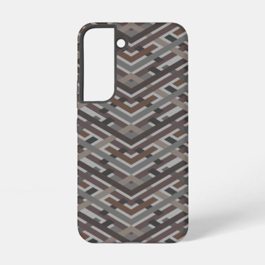 Coque Samsung Galaxy Motif géométrique Brown moderne Galaxy S22 Coque (Verso)