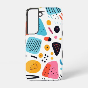 Coque Samsung Galaxy Motif géométrique coloré et ludique de style Memph