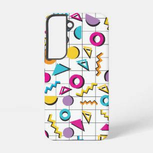 Coque Samsung Galaxy Motif géométrique des années 80 coloré