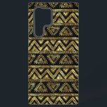 Coque Samsung Galaxy Motif géométrique tribal noir et or<br><div class="desc">Illustration de main motif élégante en or brillant et en noir géométrique sans coutures.</div>