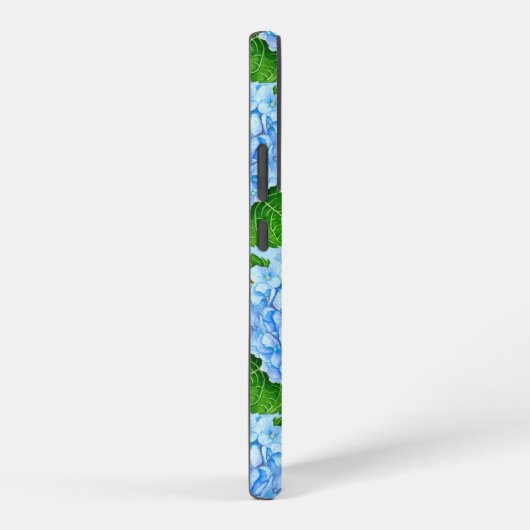 Coque Samsung Galaxy Motif hydrangée bleu (Côté droit)
