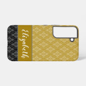 Coque Samsung Galaxy Motif japonais de Tatewaku élégant or (Verso Horizontal)