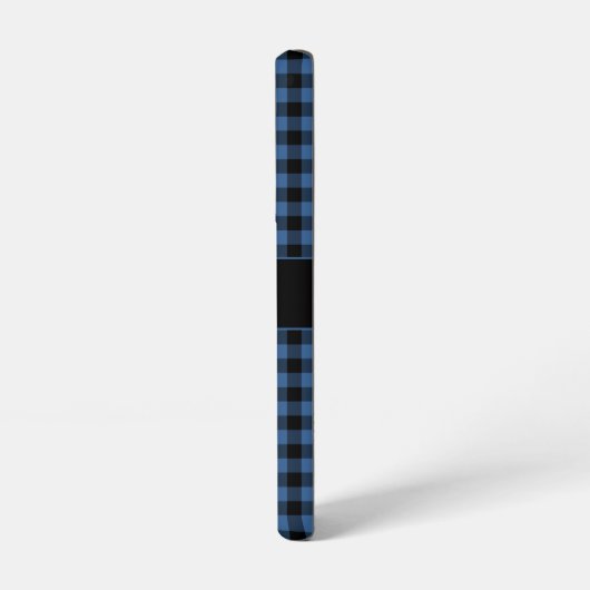 Coque Samsung Galaxy Motif moderne Monogram Blue Plaid (Côté gauche)