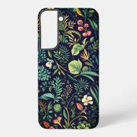 Motif naturel des fleurs et feuilles