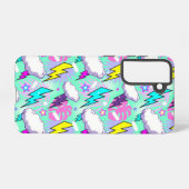 Coque Samsung Galaxy Motif Neon Lightning Bolts & Stars (Verso Horizontal)