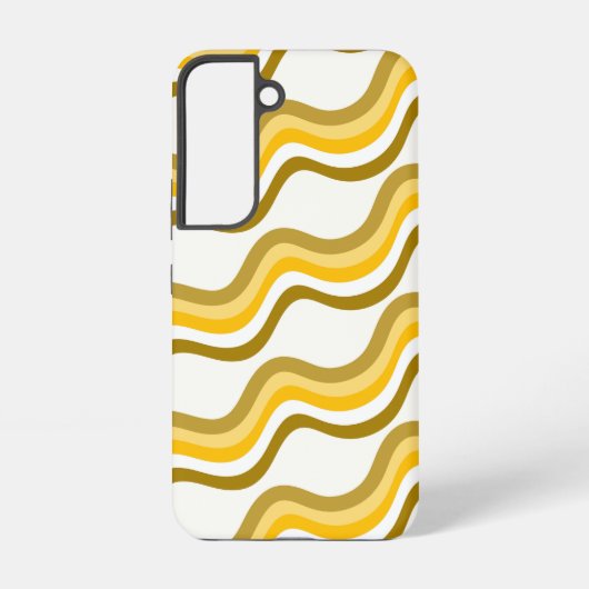 Coque Samsung Galaxy Motif Ondes Dorées (Verso)