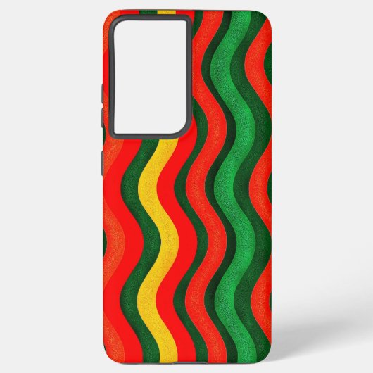 Coque Samsung Galaxy Motif ondulé coloré (Verso)