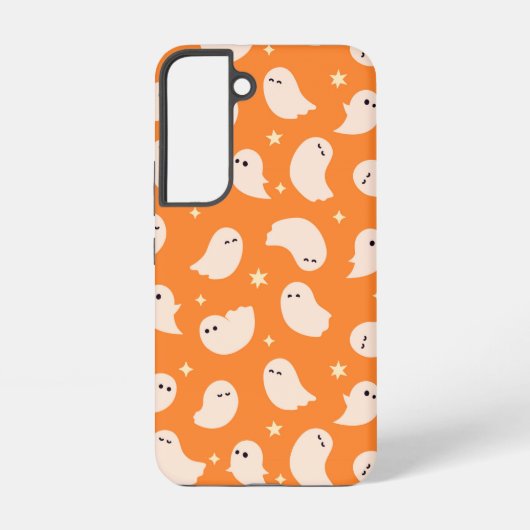 Coque Samsung Galaxy Motif Orange Ghost Doodle (Verso)