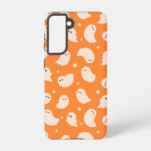 Coque Samsung Galaxy Motif Orange Ghost Doodle