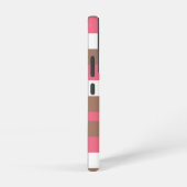 Coque Samsung Galaxy Motif rayé Brown rose blanc Personnaliser (Côté droit)