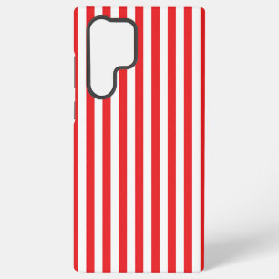 Coque Samsung Galaxy Motif rayures verticales rouges et blanches classi