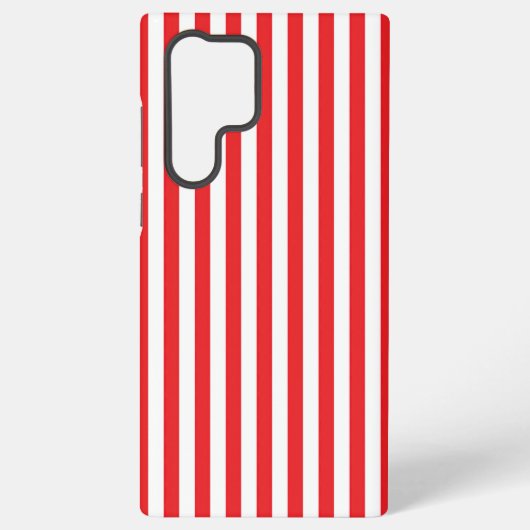 Coque Samsung Galaxy Motif rayures verticales rouges et blanches classi (Verso)