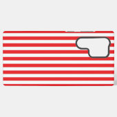 Coque Samsung Galaxy Motif rayures verticales rouges et blanches classi (Verso Horizontal)