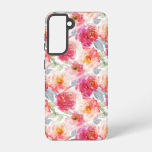 Coque Samsung Galaxy Motif rose Aquarelle Peony