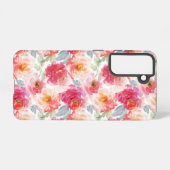Coque Samsung Galaxy Motif rose Aquarelle Peony (Verso Horizontal)