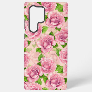 Coque Samsung Galaxy Motif rose d'aquarelle rose