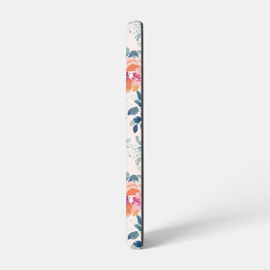 Coque Samsung Galaxy Motif rose et Turquoise (Côté gauche)