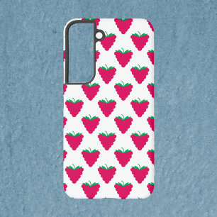 Coque Samsung Galaxy Motif Rose Framboise Fruit Baies